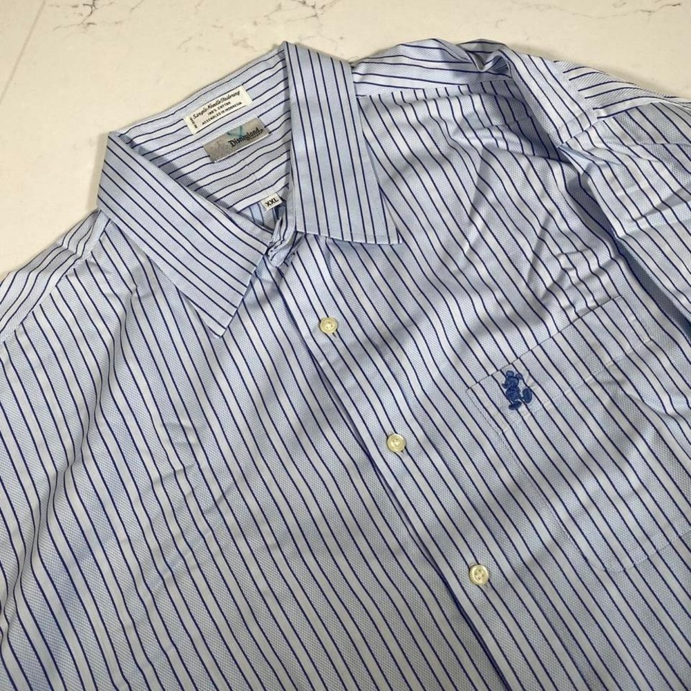 Vintage Disneyland‎ Resort Mickey Mouse XXL Shirt Blue  Single Needle Tailoring